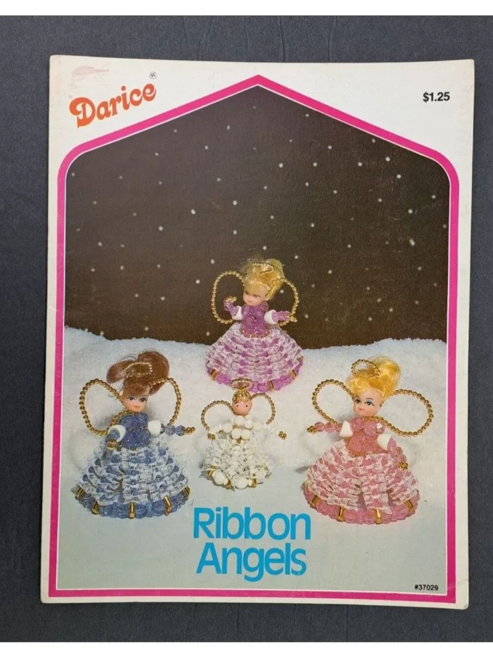 Vintage Darice Ribbon Angels Craft Instruction Booklet 1985 Bead Lace Christmas